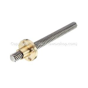 t8 threaded bar 100mm with t8 nut 1