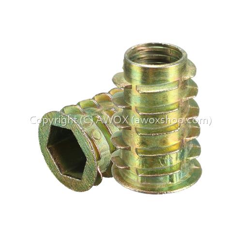 Flanged Hex-Drive Threaded Insert Nut M5 10mm Height - Awox